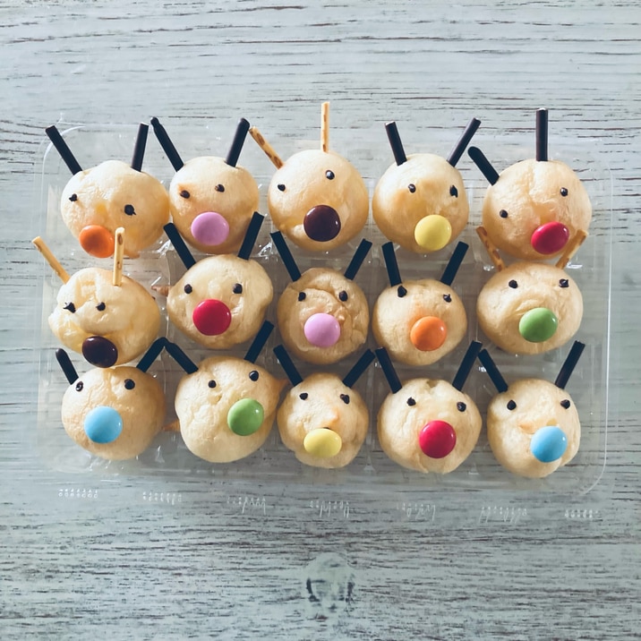 クリスマスに プチシューをデコろう♪*トナカイ*